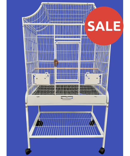 Parrot-Supplies Tampa Parrot Cage With Stand White